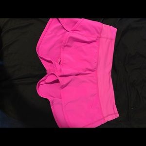 Hot pink lululemon speed shorts
